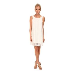 NWT Jack by BB Dakota Ellington Crochet Mini Shift Dress – Size Large – Ivory 🤍